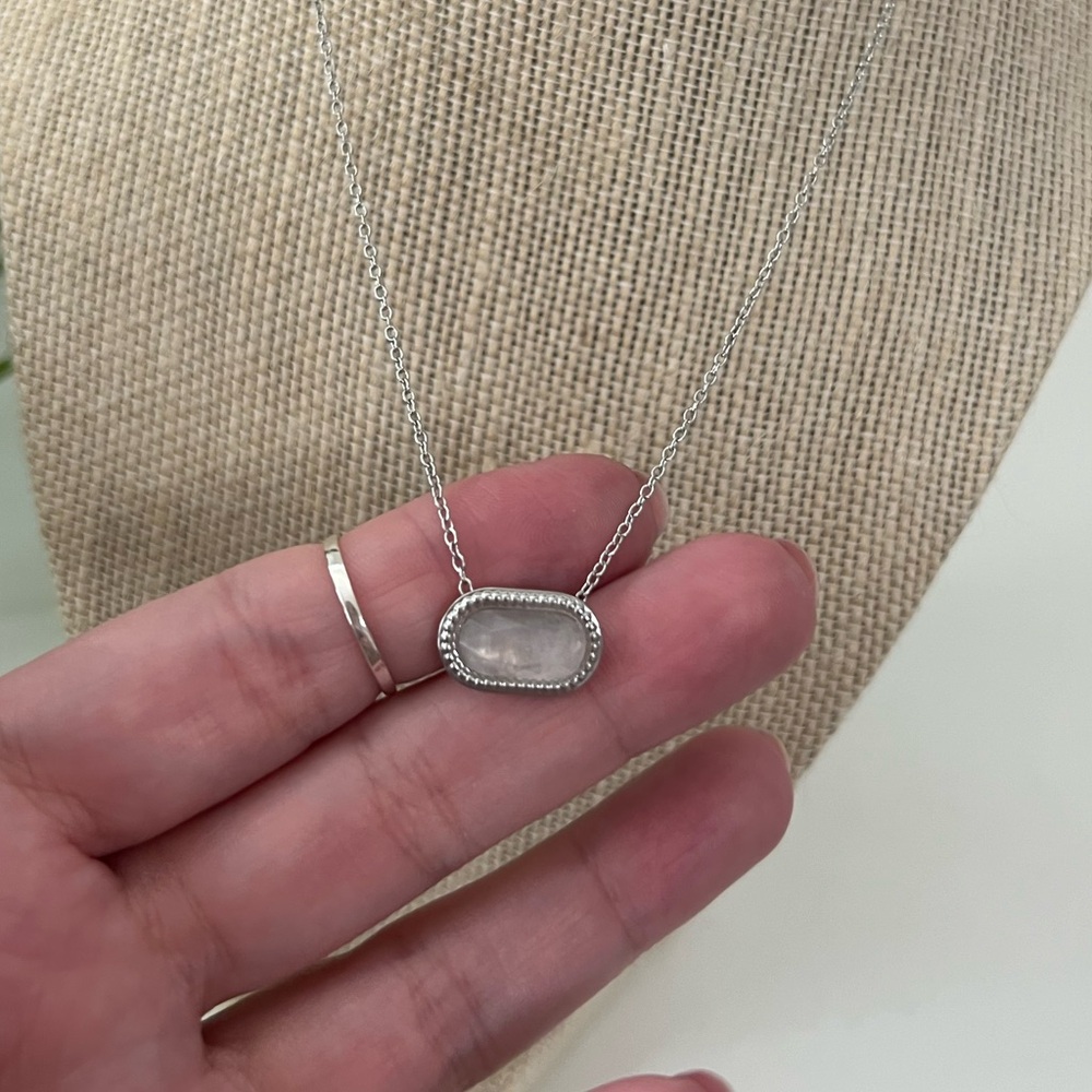 NWT Tocara Rose Quartz Adjustable Debbie Necklace